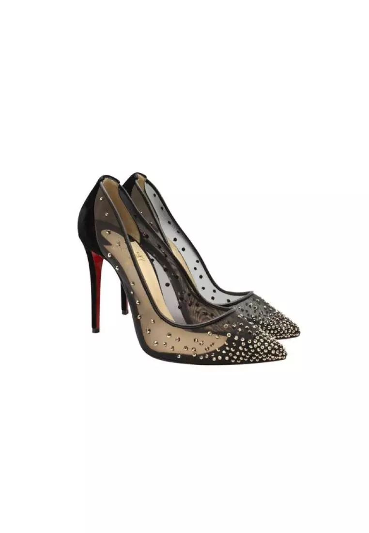 Follies strass outlet pointy toe pump