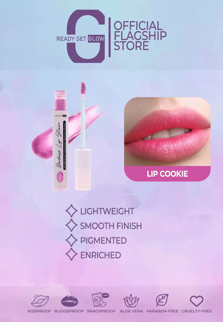 Discount on Ready Set Glow  shoes - SKU: Badass Lip Stain - Lip Cookie (Barbie Pink)