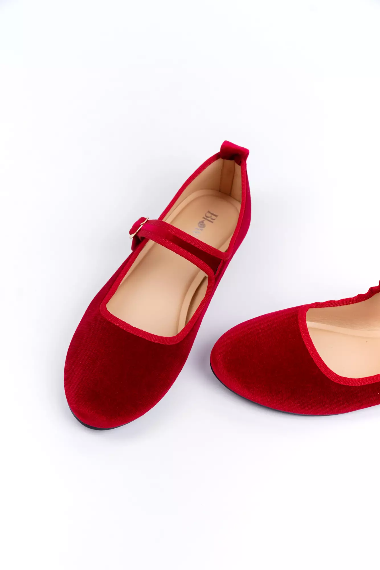 Blow Lensi Velvet Mary Jane Flats Shoes BLWF 0014
