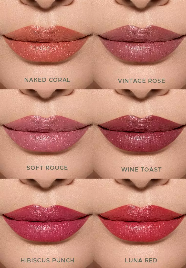 Satin Creme Kiss Bullet Lipstick in Luna Red