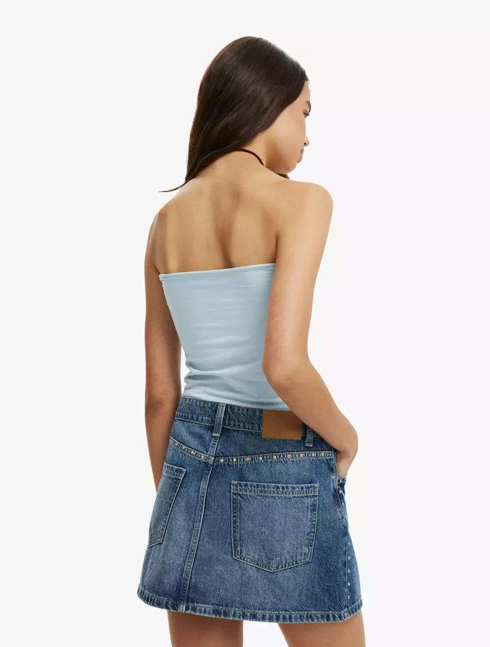 Cotton On - Atasan - All Day Tube Top - Antarctic Blue
