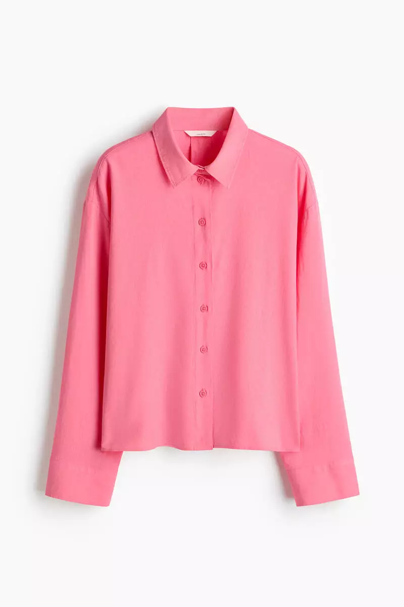 Linen-blend shirt