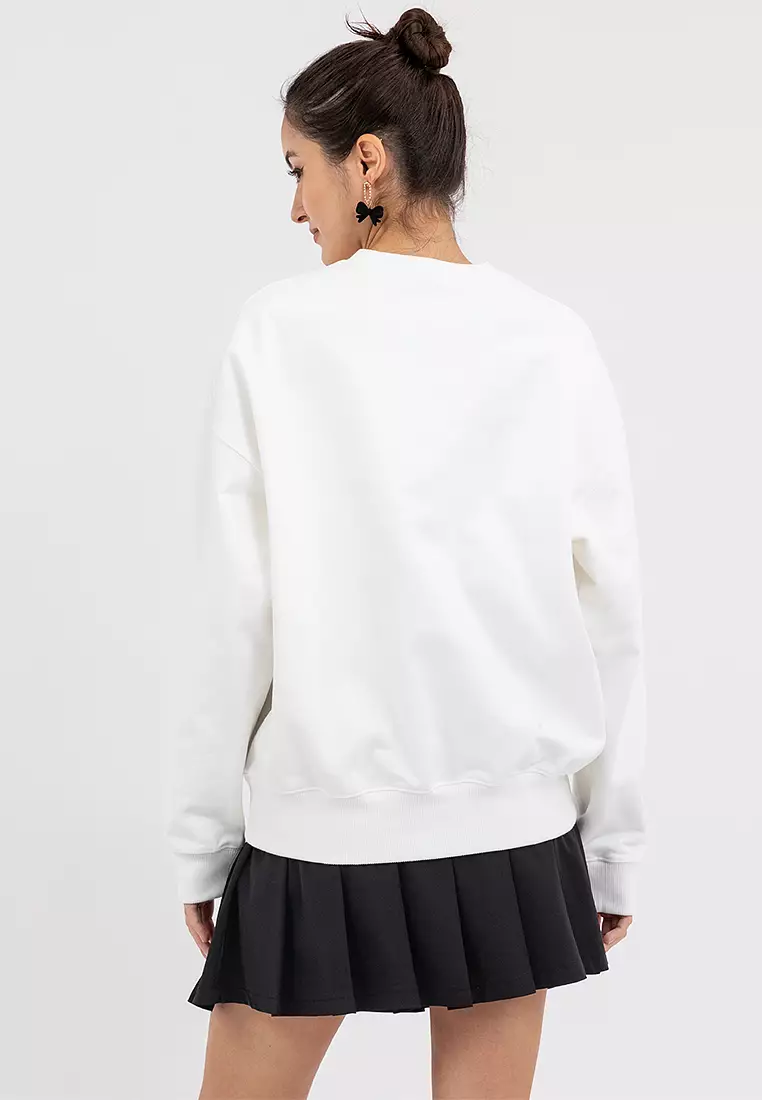 Sweatshirt Flowermardi_ White Navy