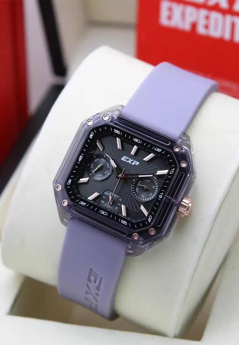 Expedition EXP - Jam Tangan Chronograph Wanita - Purple - Rubber Strap - 6840 MFRRGBAPU