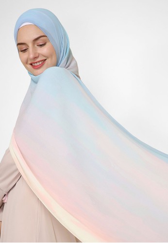 Jual Yucca Modest Limited Edition Pleated Hijab Pashmina Jilbab Chiffon Shawl Plisket Sunset Yucca Modest Original Zalora Indonesia