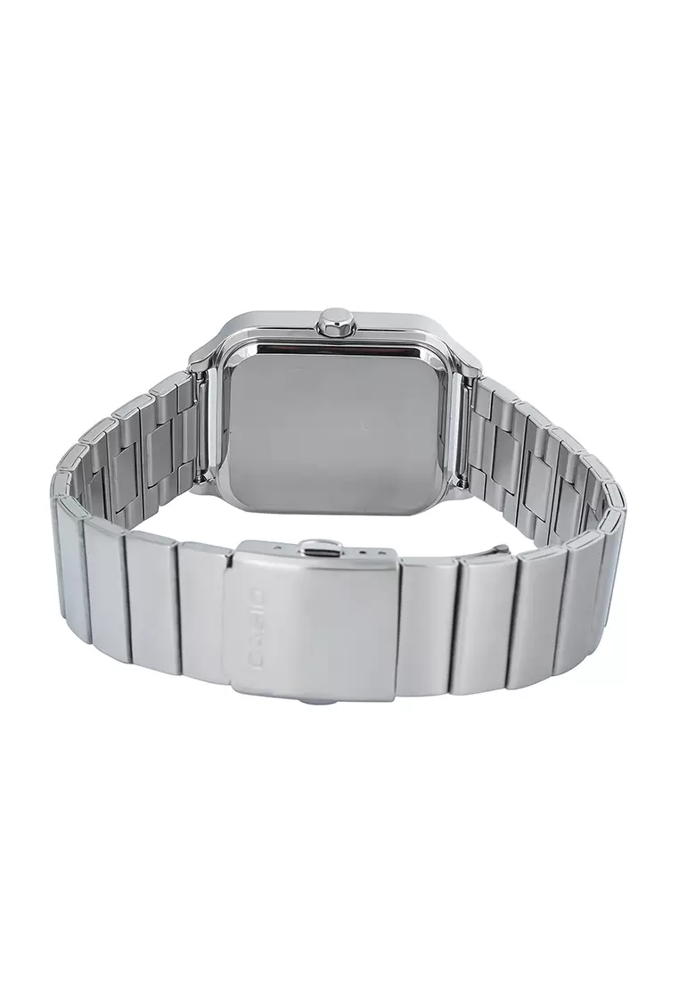 CASIO to the Moon and Back Series MTP-M305D-7A2V Jam Tangan Analog Pria - White Dial Silver Stainless Steel