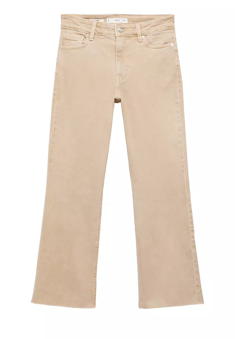 Buy Mango Sienna Flare Crop Jeans 2024 Online | ZALORA