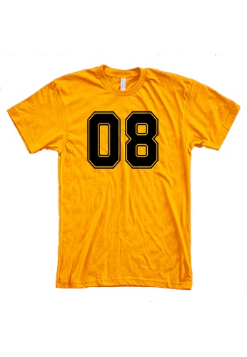 MRL Prints yellow Number Shirt 08 T-Shirt Customized Jersey F542BAA3E7C2A2GS_1