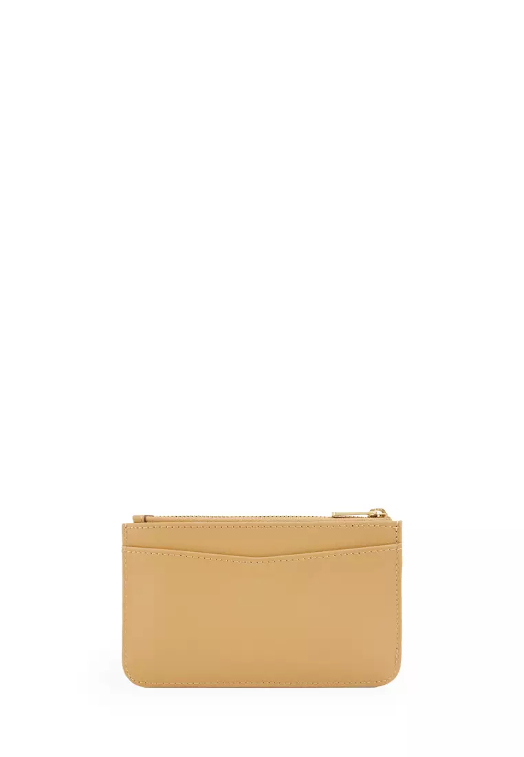 Bonia Medium Brown Liana Card Holder with Keychain