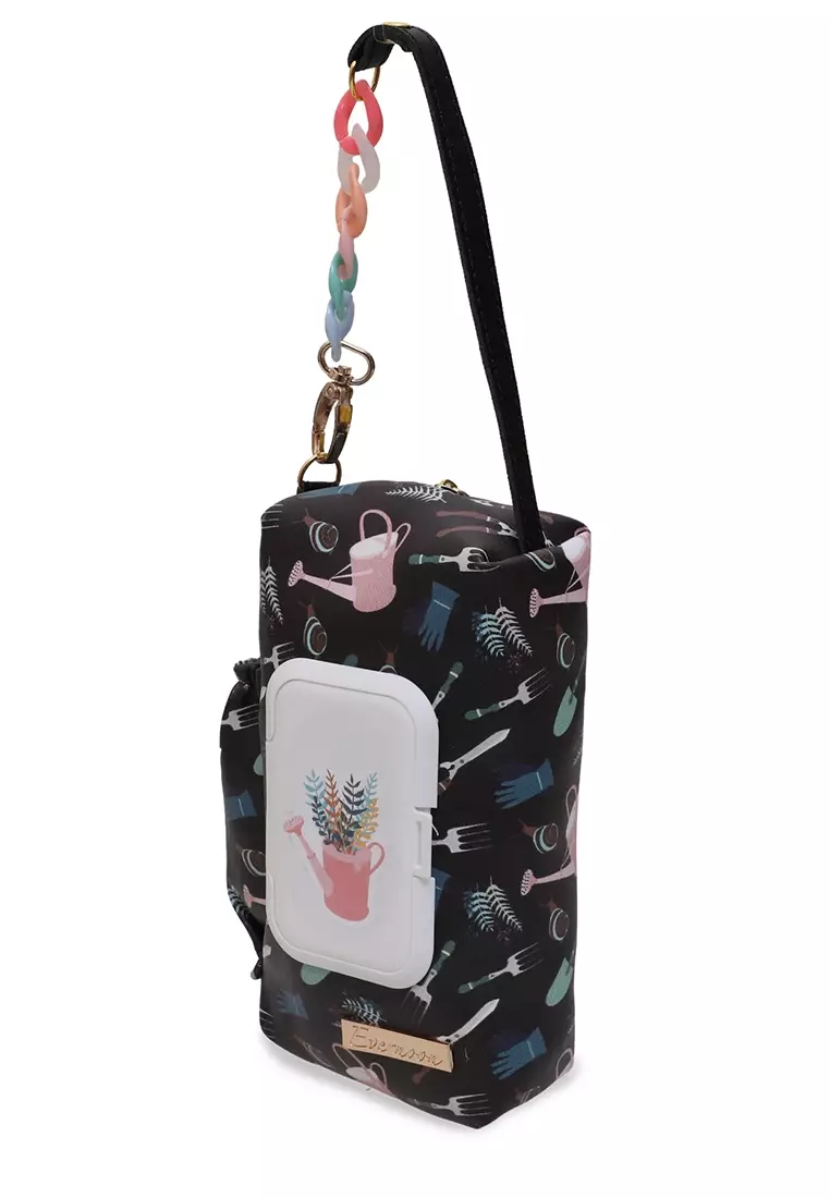 Firda Kantong Tisu 3 IN 1 Desain Simple Multi Color Dan Gambar Unik - Hitam Rantai Mix