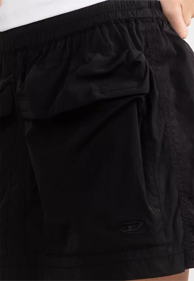 Crinkled Mini Cargo Skirt