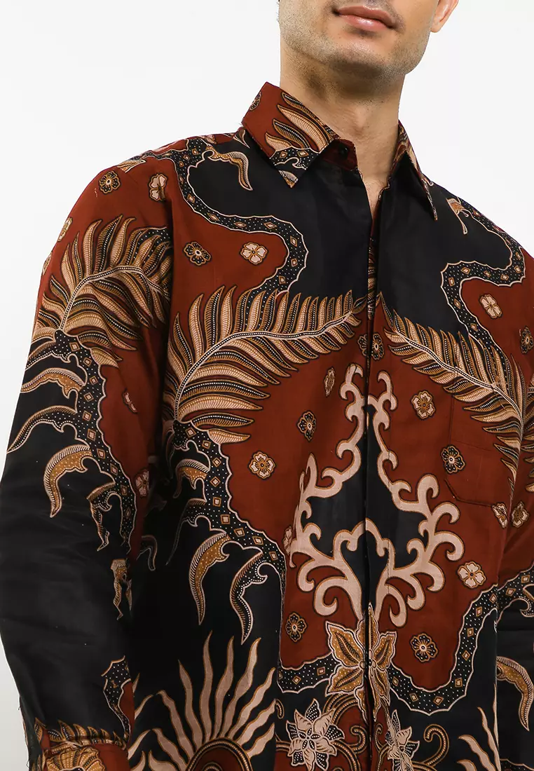 Akssa Kemeja Batik Exclusive Premium Pria Casual Modern Lengan Panjang