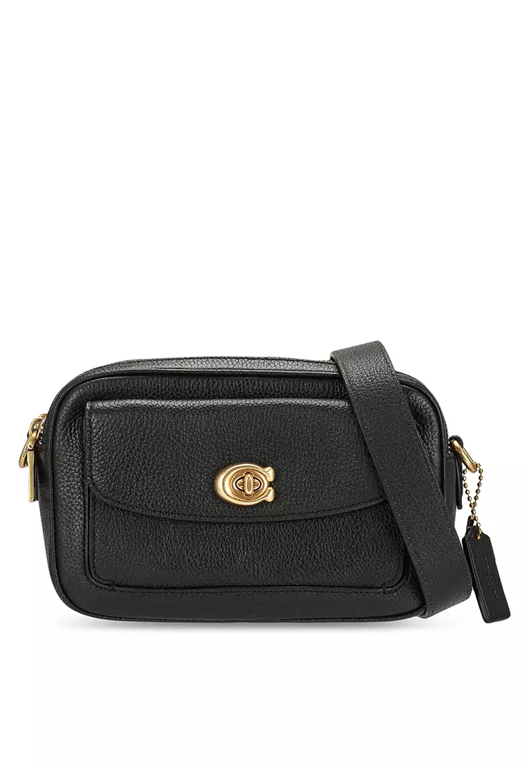 Buy Coach Polished Pebbled Leather Willow Saddle Bag (cq) 2023 Online