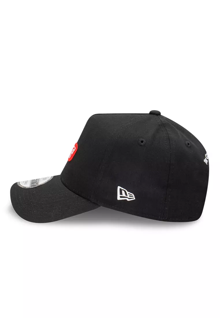 NE Capsule Logo Black 9FORTY A-Frame Snapback Cap