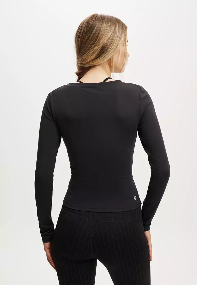 Ultra Soft Plunge Front Long Sleeve Tee