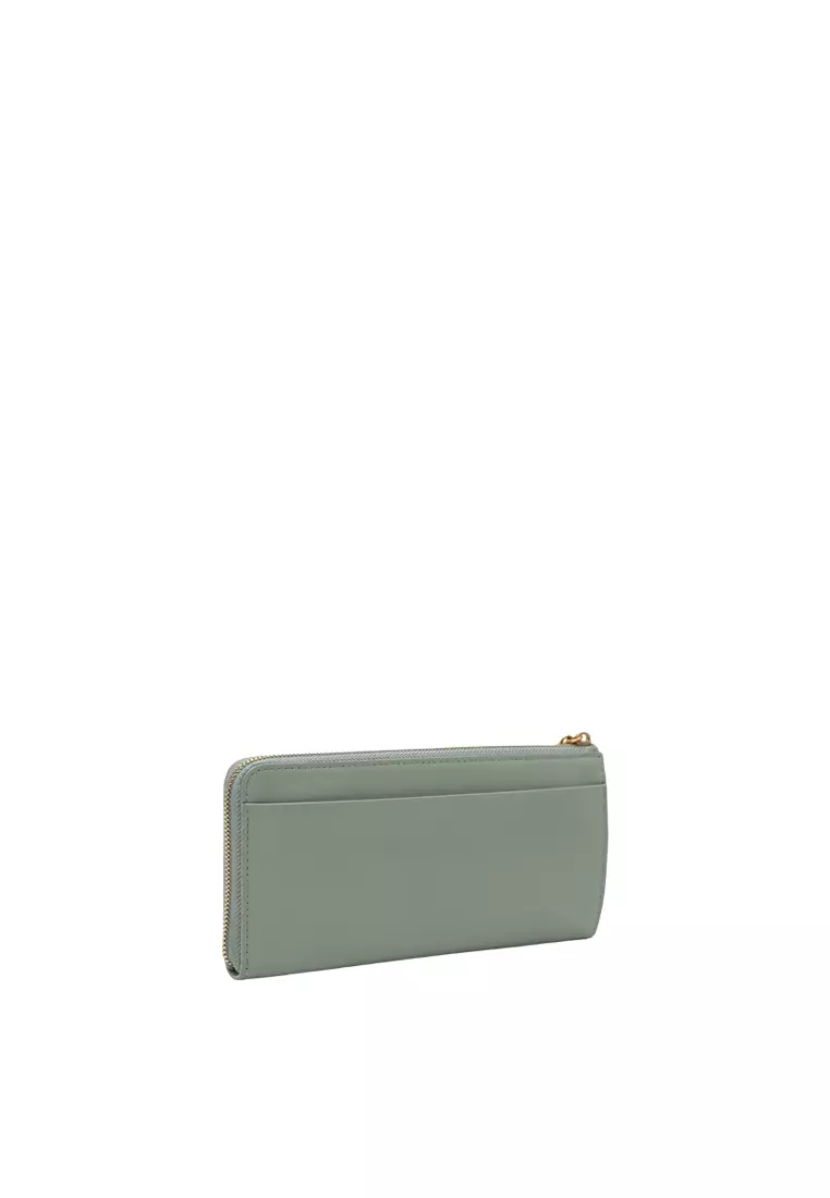 L-Zip Long Wallet - Mint Green