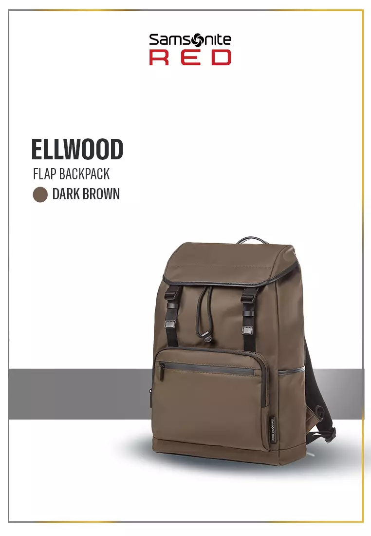 Samsonite Red Label Ellwood Flap Backpack – Dark Brown
