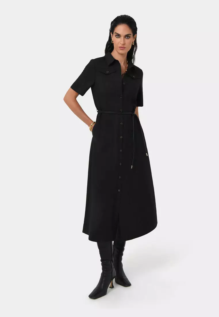 Amera Belted Utility Dress