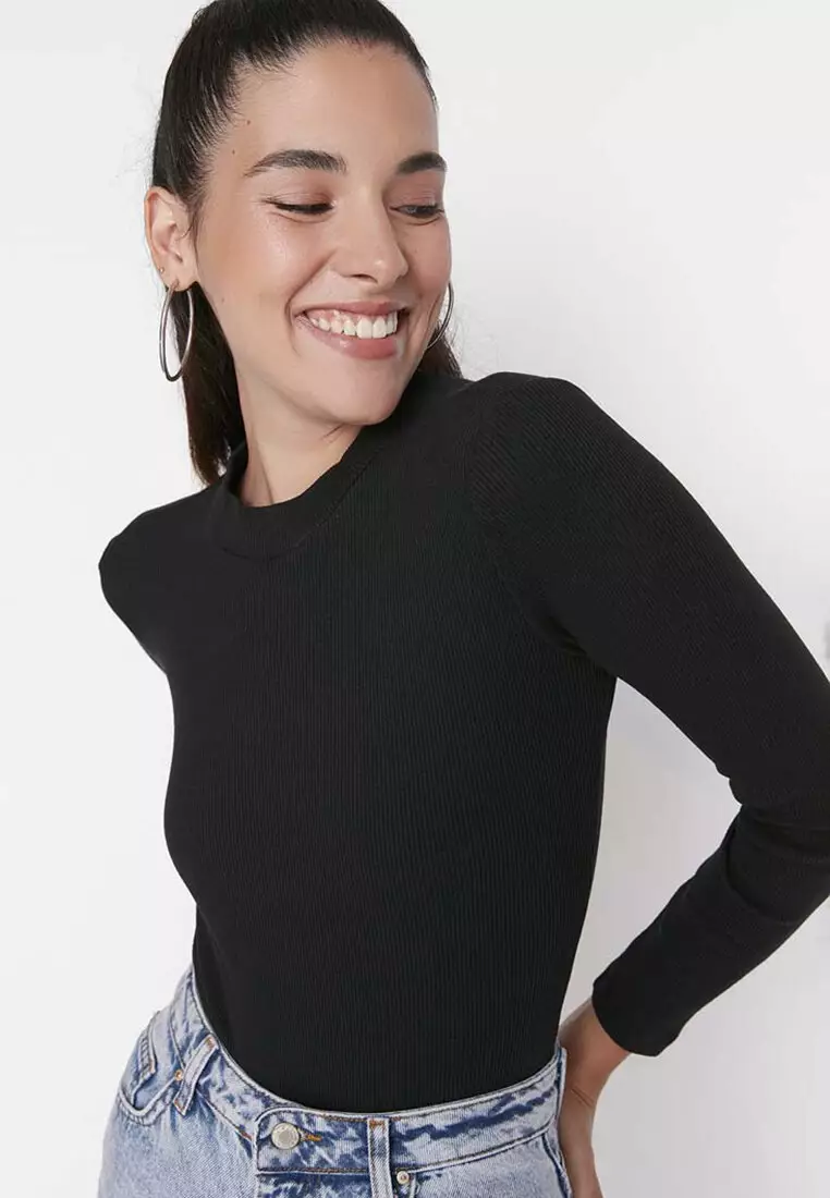 2-Pack Stand Collar Bodysuit Top