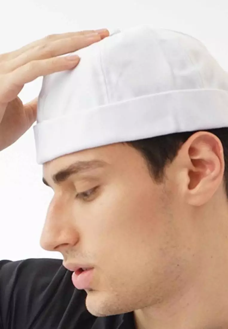 Houseofcuff Peci Beanie Polos Mioki Hat Kopiah Hijrah Muslim Putih