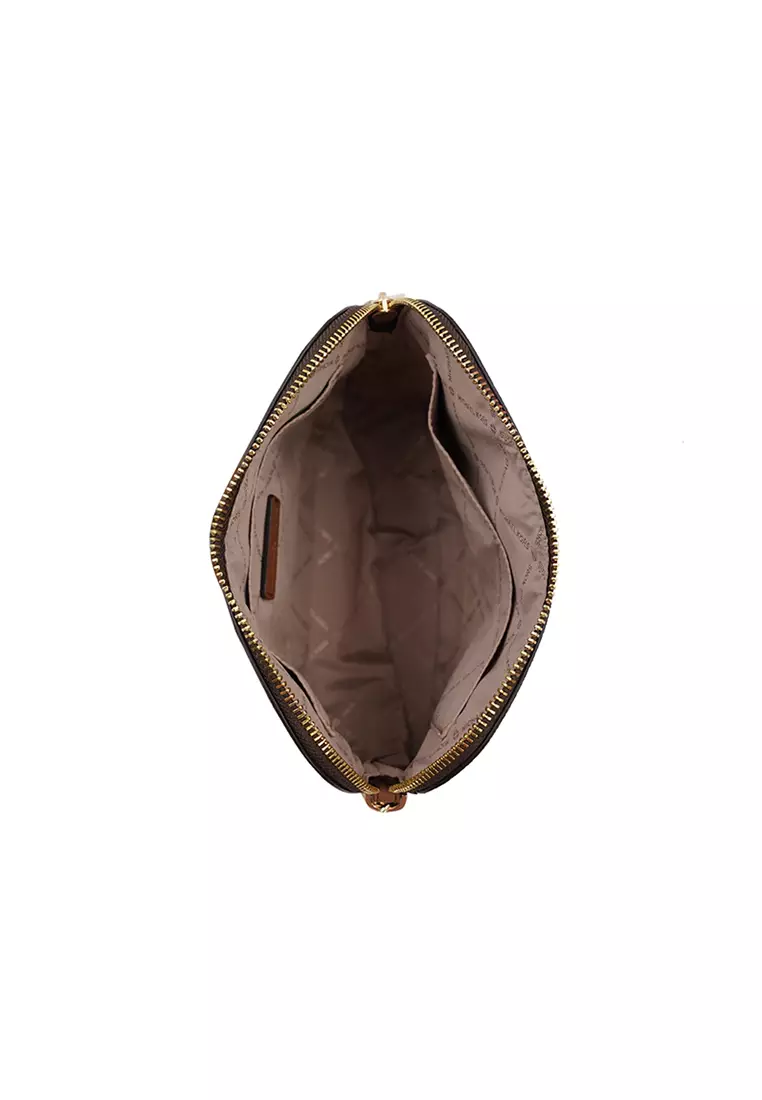 Jet Set Travel Medium Logo Dome Crossbody Bag in Brown 35F1GTVC6B