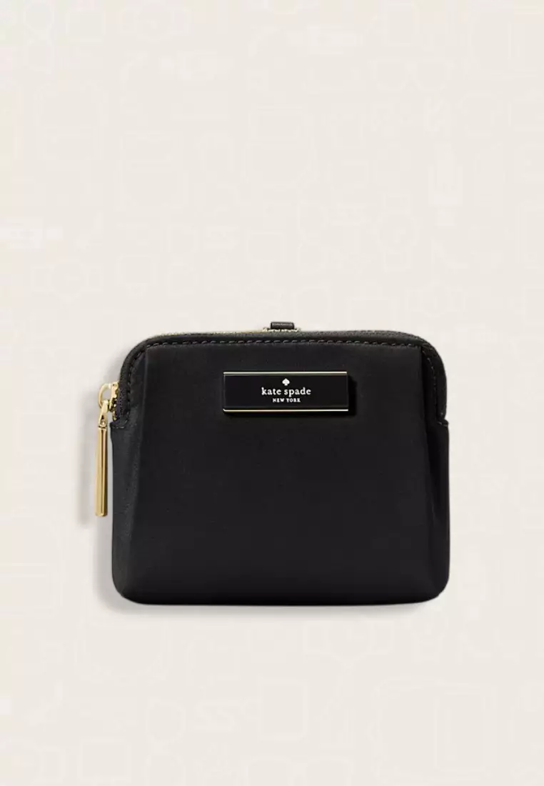 Kate Spade Carter Nyon Card Case Lanyard Black
