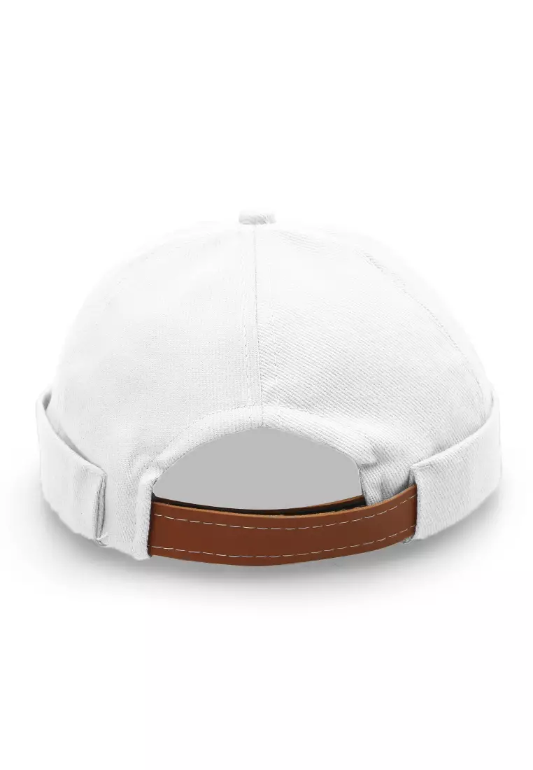 Kai Topi Peci Miki Hat Polos Pria Wanita Uniqe Design Material Cotton ORIGINAL - White