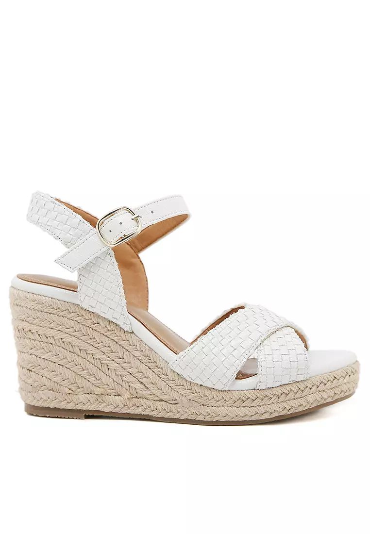 Discount on Twenty Eight Shoes  shoes - SKU: Woven Strap Wedge Espadrilles ALM2024-2