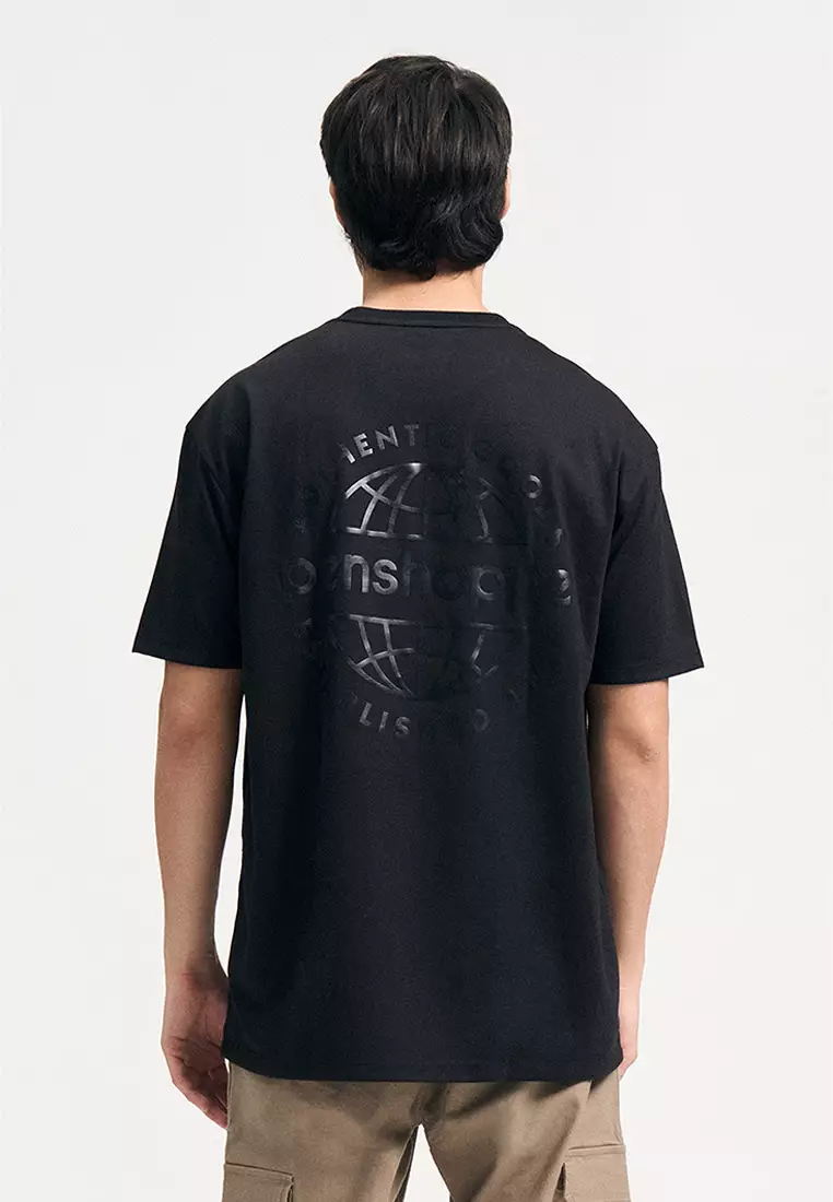 Penshoppe Mens Black Printed T Shirts Buy Penshoppe Relaxed Fit T