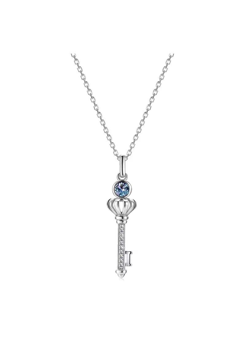 [ Alexandrite Collection ] Majestic Key Alexandrite Pendant Silver S925 WG - Kalung by Her Jewellery