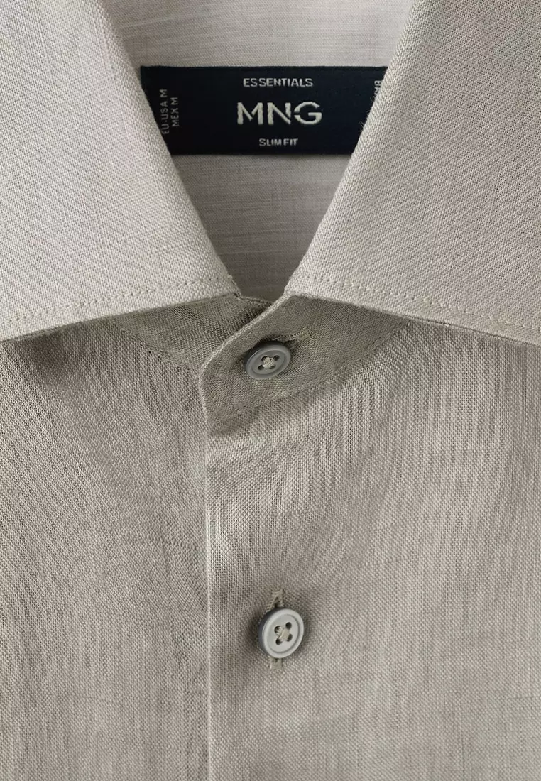 100% Linen Slim-Fit Shirt