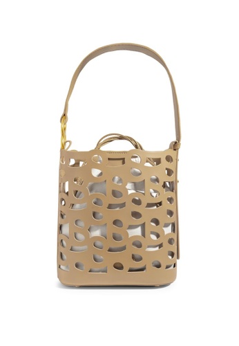 Buttonscarves Clea Bucket Bag - Gold | ZALORA Malaysia
