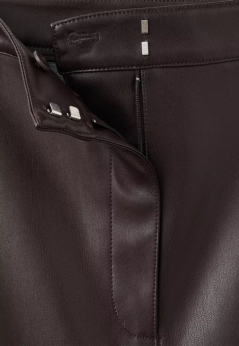 Leather-Effect Pencil Skirt