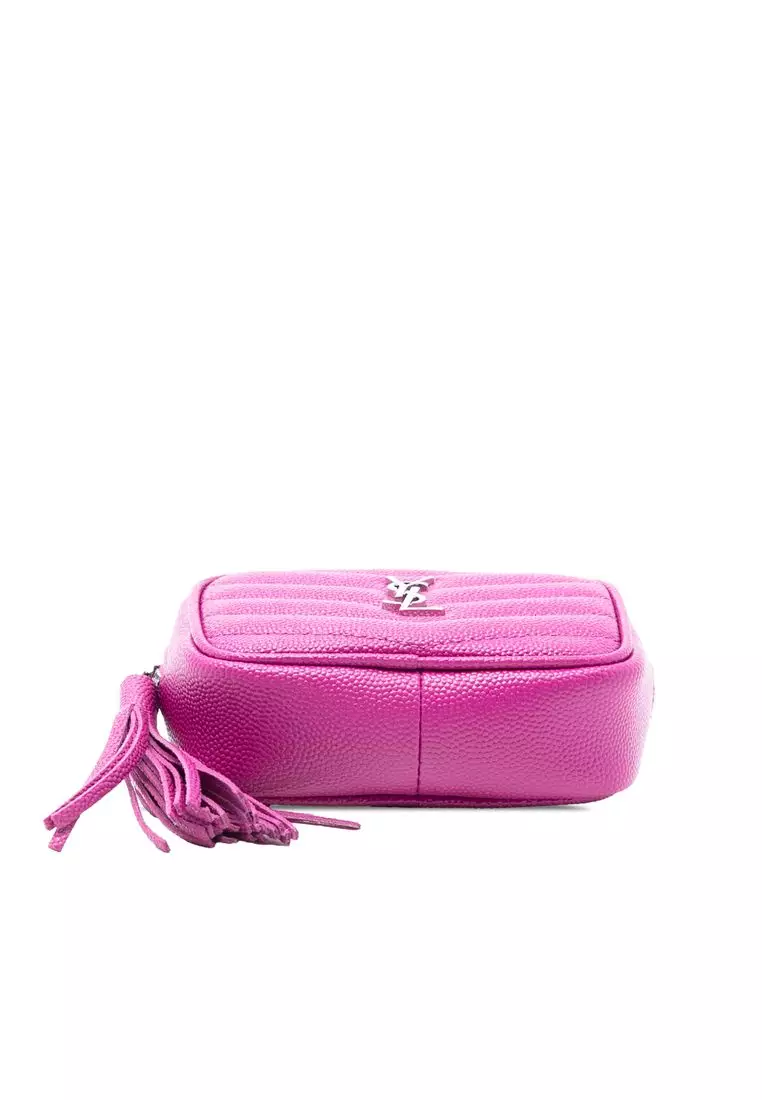 Pre-Loved Saint Laurent Baby Matelasse Grain De Poudre Monogram Lou Camera Bag