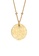 ELLI GERMANY gold Necklace Satellite Chain Plate Pendant Hammered Gold Plated 28F94AC28EC360GS_1