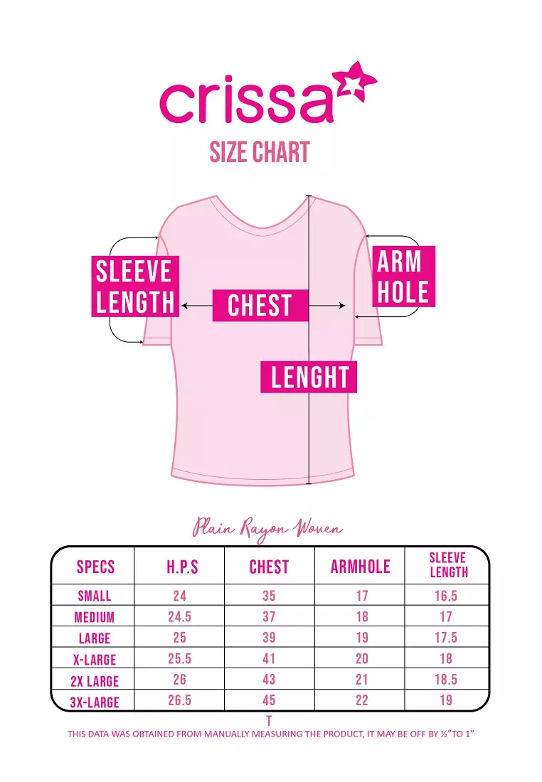 Woven Plain Rayon 3/4"blouse