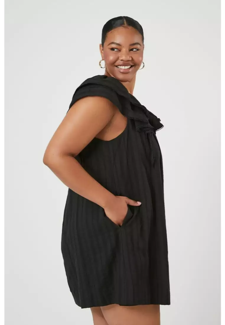 Forever 21 black ruffle dress on sale