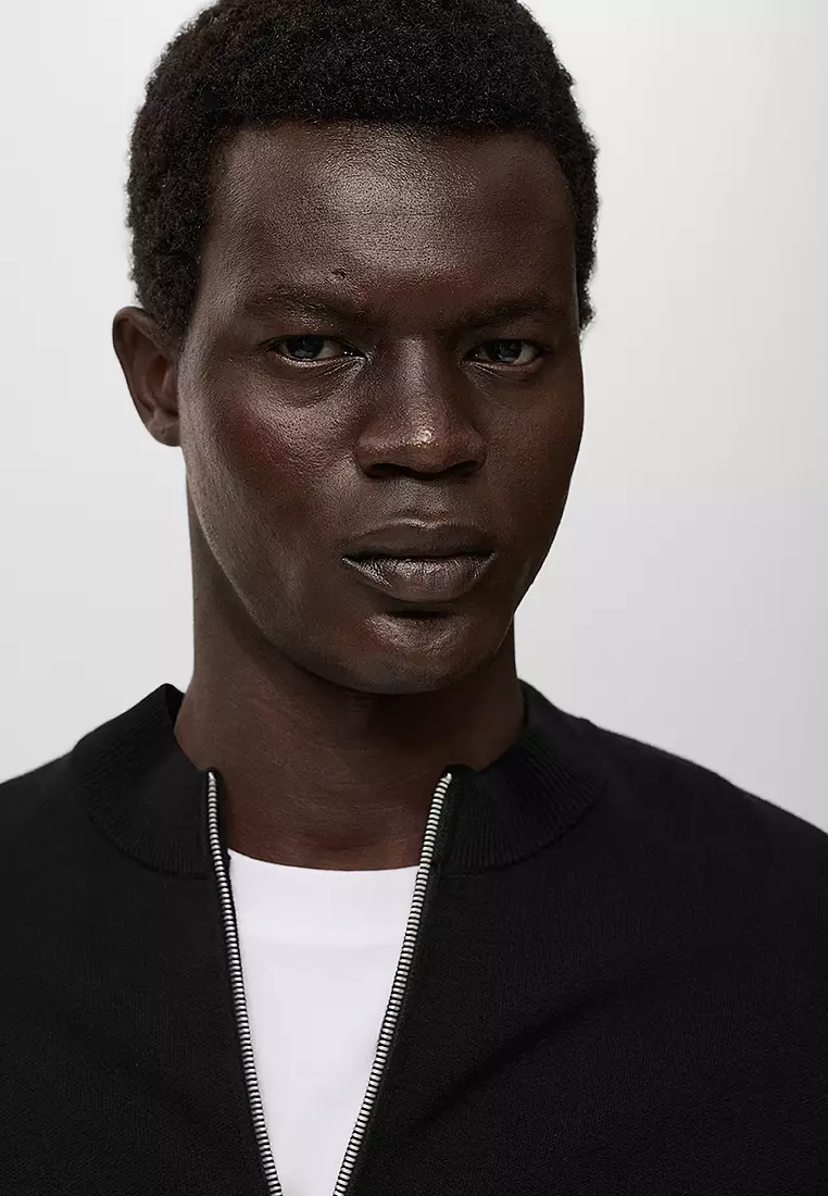 Zipped Knit Cardigan