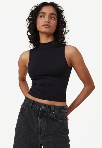 Cotton On Seamless Kiki Mock Neck Tank Top 2023 | Buy Cotton On Online |  ZALORA Hong Kong