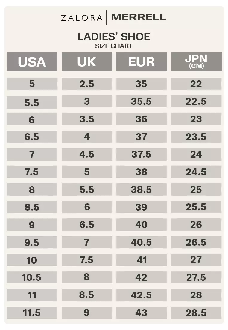 Shoe Size Chart Merrell Size Merrell Hiking Shoes Size Chart