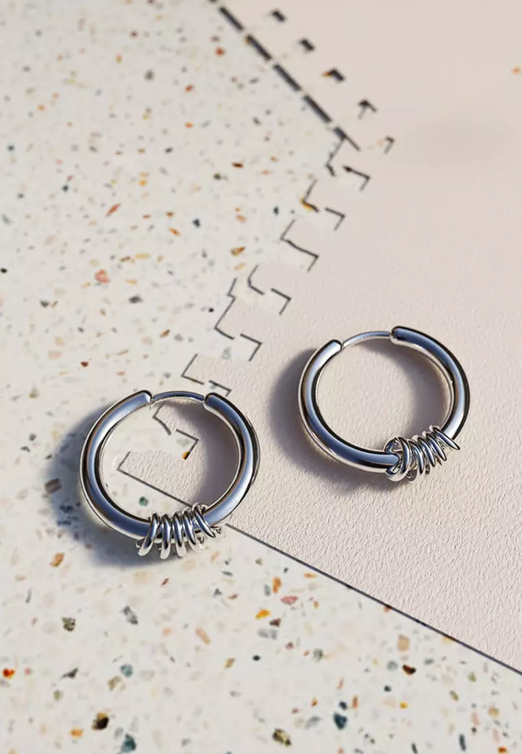 Buy Bullion Gold BULLION GOLD Flawless Illusion Hoop Earrings 10mm