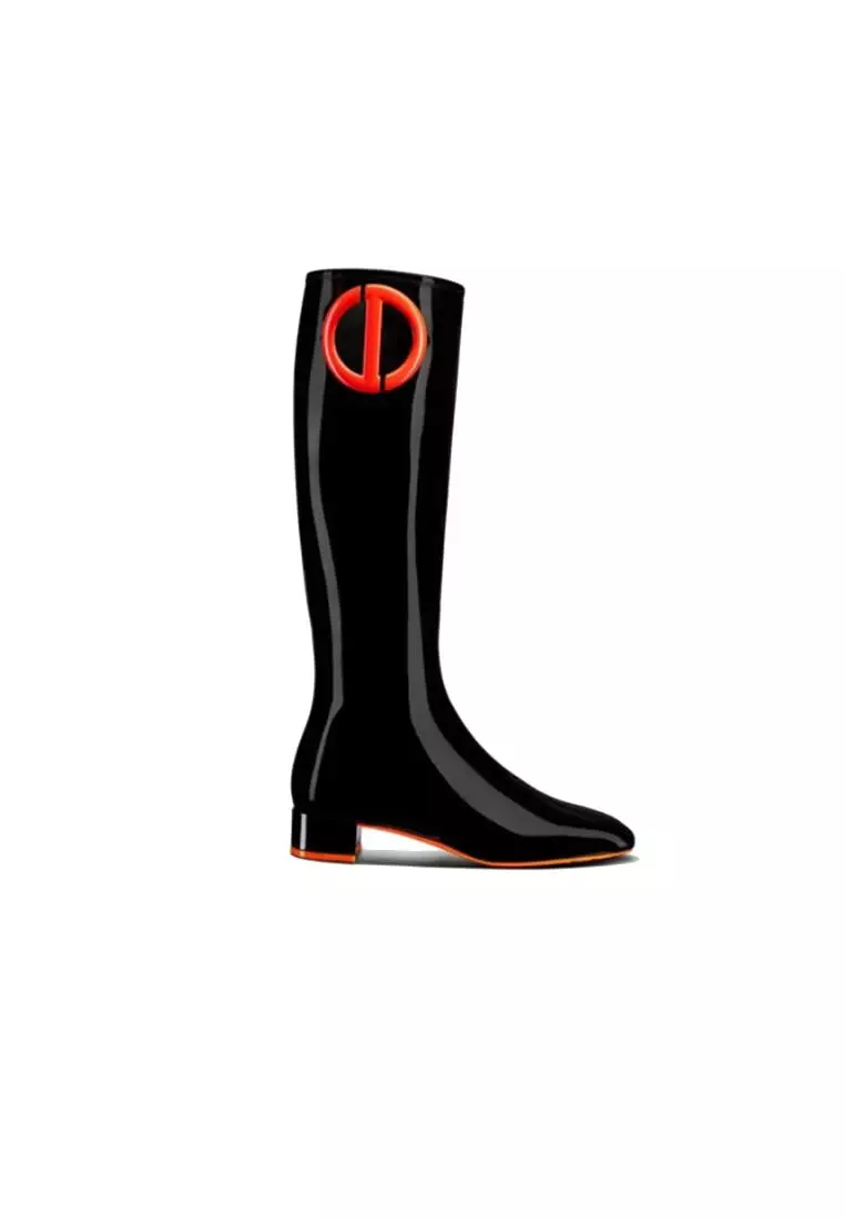 網上選購DIOR Dior Patent Leather Knee Boots - DIOR - Black 2024 系列 | ZALORA香港