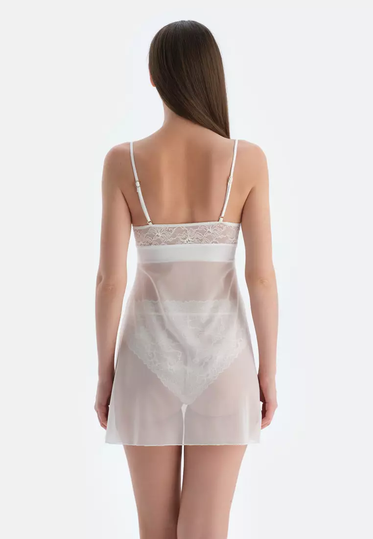 White Babydoll, Regular, Strappy Underwear for Women