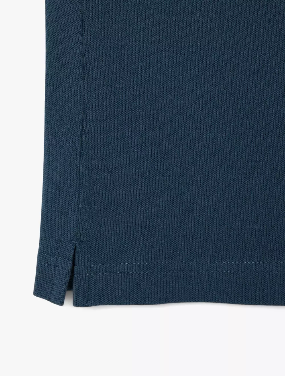 Slim Fit Stretch Mini Piqué Polo Shirt - Blue