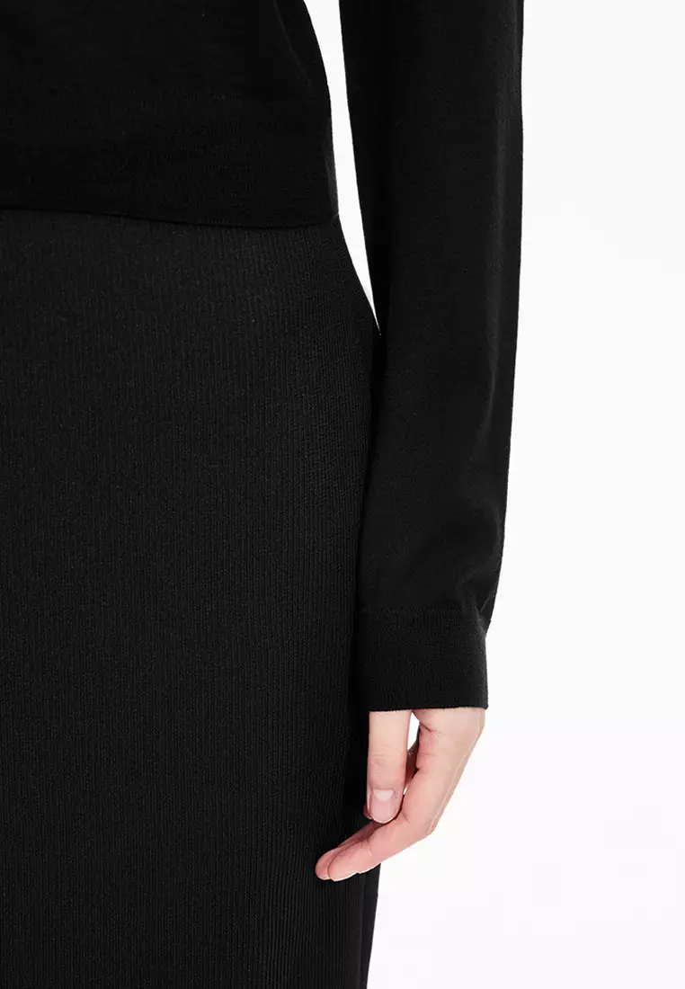 巴素兰羊毛修身短款开襟针织衫