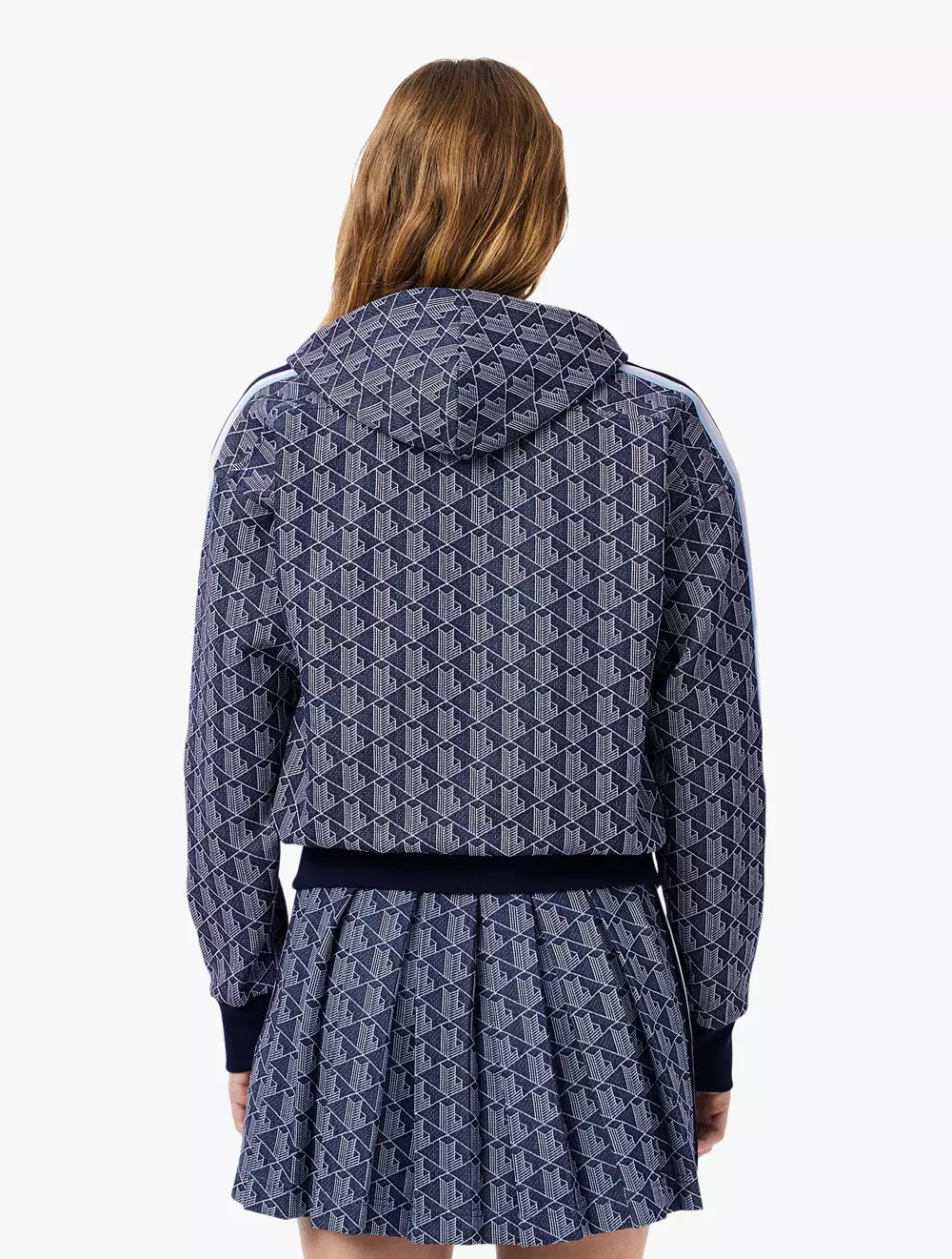 Jacquard Monogram Hoodie - Blue