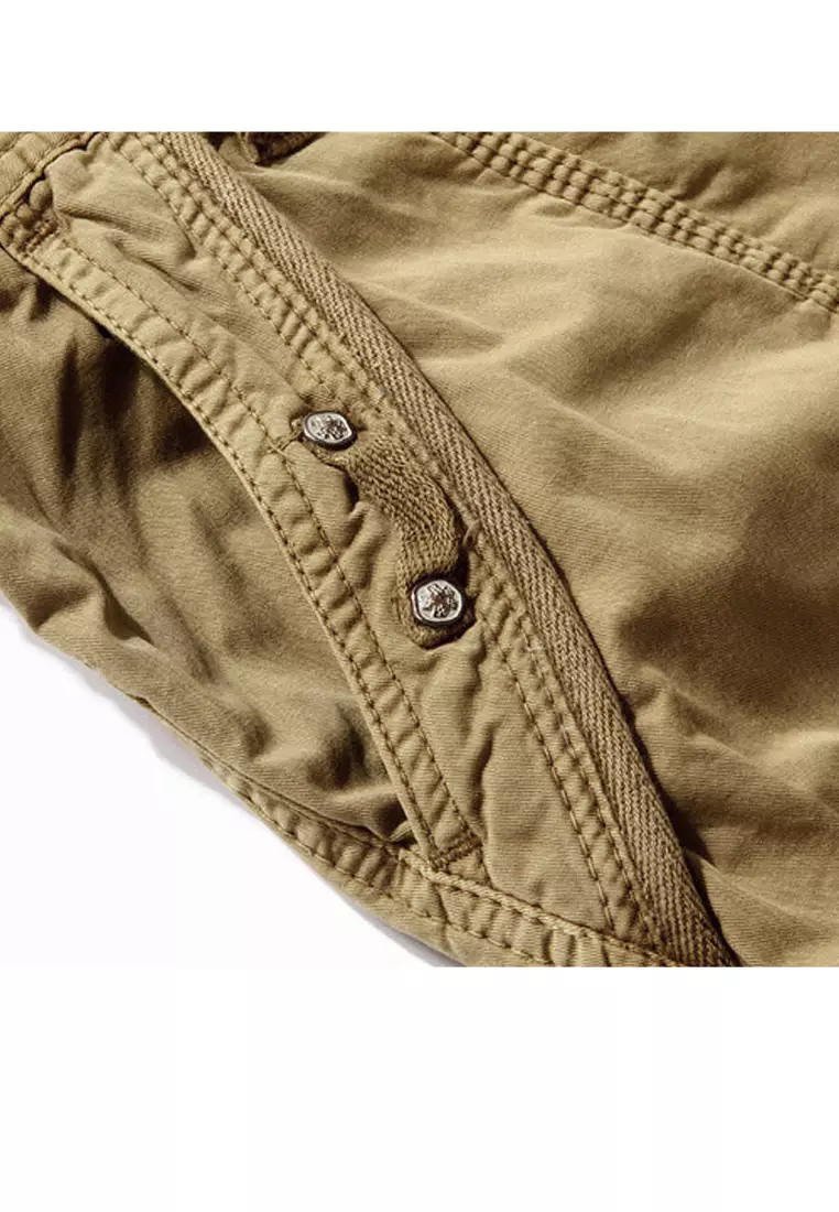 Loose Cotton Cargo Shorts AKK5820