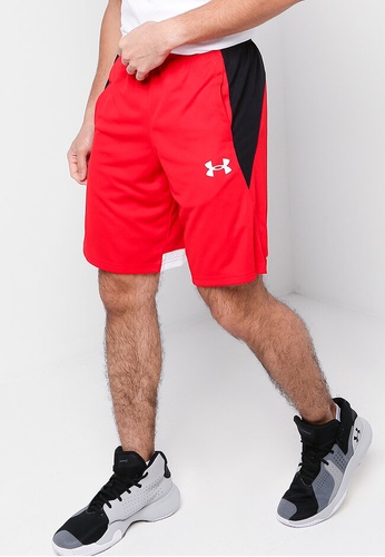 Under Armour red UA Baseline 10 Inch Shorts 411D4AAA373A96GS_1