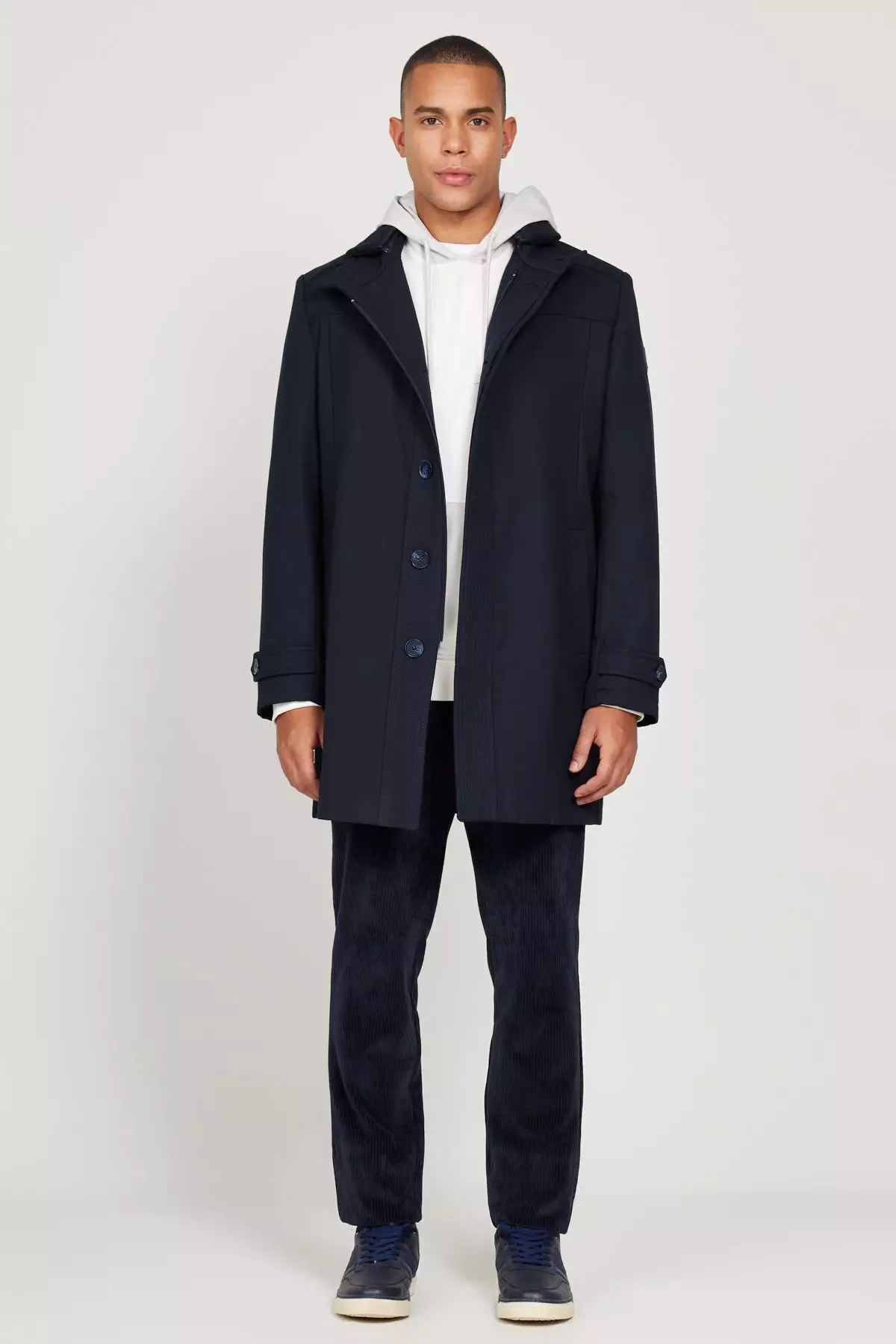 Stand Collar Woolen Coat