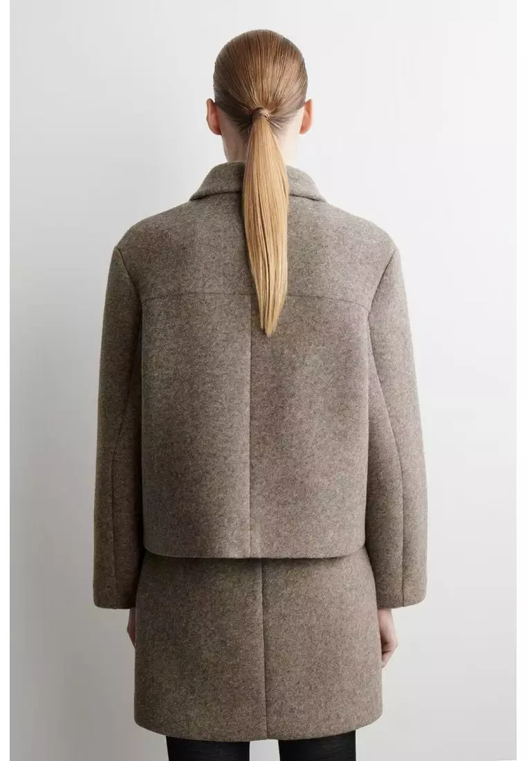 BOILED WOOL-BLEND SHORT JACKET